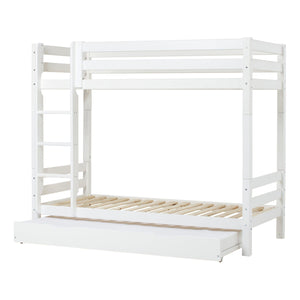 Hoppekids PREMIUM høj køjeseng seng m. lige stige højde 177 cm - Hvid - Flere størrelser-Køjeseng-Mammashop.dk