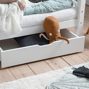 Hoppekids PREMIUM høj køjeseng seng m. lige stige højde 177 cm - Hvid - Flere størrelser-Juniorseng-Mammashop.dk