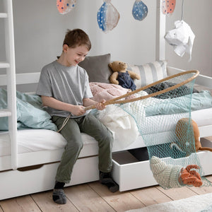 Hoppekids PREMIUM høj køjeseng seng m. lige stige højde 177 cm - Hvid - Flere størrelser-Juniorseng-Mammashop.dk