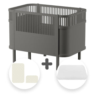 Sebra sengen (PAKKETILBUD) - classic grey-Juniorseng-Mammashop.dk