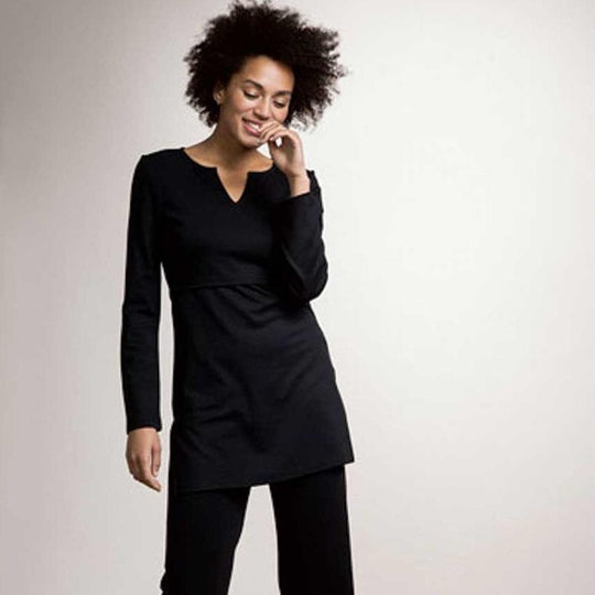 Boob Audrey tunika, sort-Graviditetsbluse-Mammashop.dk