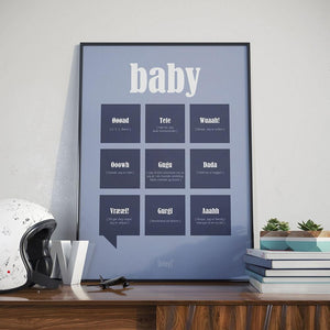 Dialægt Baby boy - flere størrelser-Plakat-Mammashop.dk