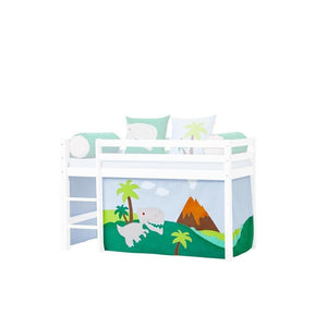 Hoppekids Forhæng til seng - Dinosaur - Flere størrelser-Tekstil-Mammashop.dk