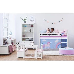 Hoppekids Forhæng til seng - Unicorn - Flere størrelser-Tekstil-Mammashop.dk