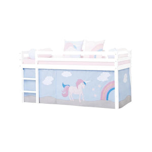 Hoppekids Forhæng til seng - Unicorn - Flere størrelser-Tekstil-Mammashop.dk