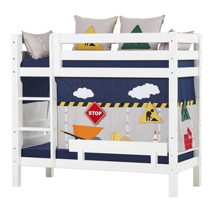 Hoppekids PREMIUM Køjeseng seng m. lige stige (150 cm høj) - Hvid - Flere størrelser-Køjeseng-Mammashop.dk