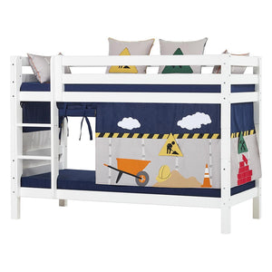 Hoppekids PREMIUM Køjeseng seng m. lige stige (150 cm høj) - Hvid - Flere størrelser-Køjeseng-Mammashop.dk
