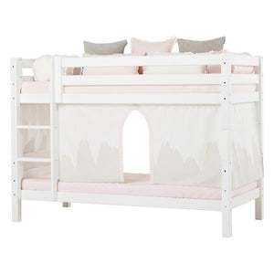 Hoppekids PREMIUM Køjeseng seng m. lige stige (150 cm høj) - Hvid - Flere størrelser-Køjeseng-Mammashop.dk