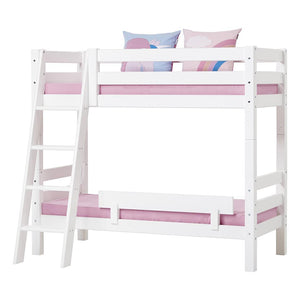Hoppekids PREMIUM Køjeseng seng m. skrå stige (150 cm høj) - Hvid - Flere størrelser-Køjeseng-Mammashop.dk