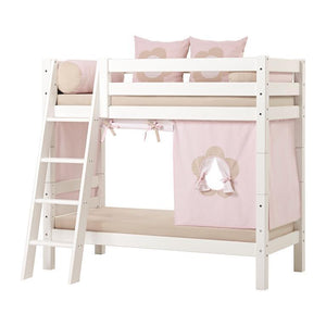 Hoppekids PREMIUM Køjeseng seng m. skrå stige (150 cm høj) - Hvid - Flere størrelser-Køjeseng-Mammashop.dk