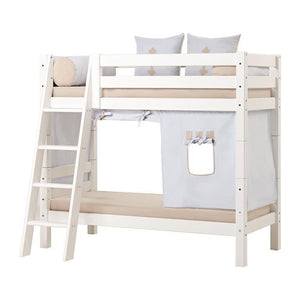 Hoppekids PREMIUM Køjeseng seng m. skrå stige (150 cm høj) - Hvid - Flere størrelser-Køjeseng-Mammashop.dk