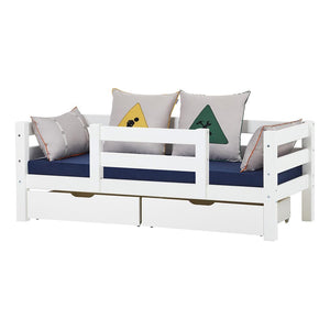 Hoppekids PREMIUM sofaseng m. ryglæn og 1/2 sengehest - Hvid - Flere størrelser-Juniorseng-Mammashop.dk