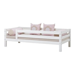 Hoppekids PREMIUM sofaseng m. ryglæn og sengehest - Hvid - Flere størrelser-Juniorseng-Mammashop.dk