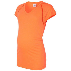 Mamalicious Afra jersey ventetop - Neon orange-Graviditetstop-Mammashop.dk