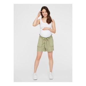 Mamalicious Bethune graviditets shorts - oliven grøn-Graviditetsshorts-Mammashop.dk