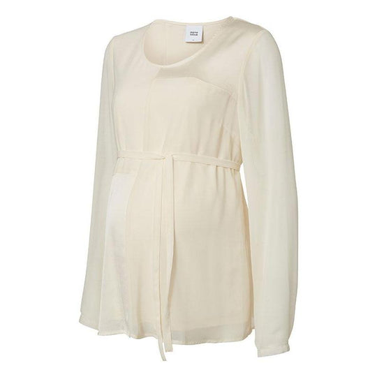 Mamalicious Cassi woven ventetop - Hvid-Graviditetstop-Mammashop.dk