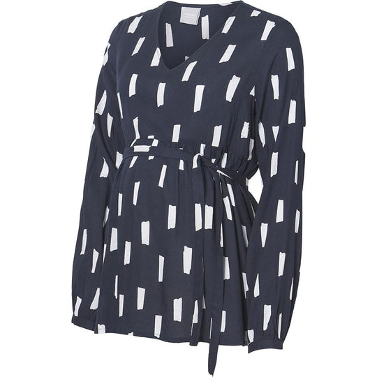 Mamalicious Gail ventebluse, blå-Ammebluse-Mammashop.dk