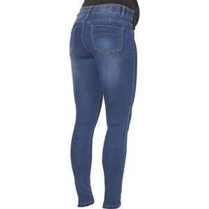 Mamalicious Lola slim fit ventejeans - blå-Graviditetsbukser-Mammashop.dk
