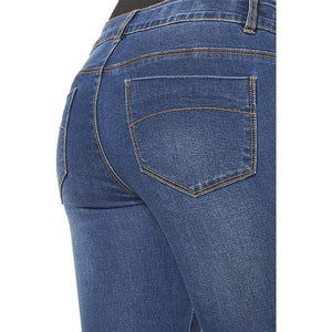 Mamalicious Lola slim fit ventejeans - blå-Graviditetsbukser-Mammashop.dk