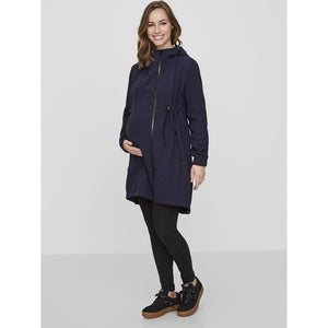Mamalicious Shella 3-i-1 softshell jakke, Navy blå-Graviditetsjakke-Mammashop.dk
