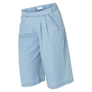 Mamalicious Tanja vente / graviditets shorts - Light blue demin-Graviditetsshorts-Mammashop.dk