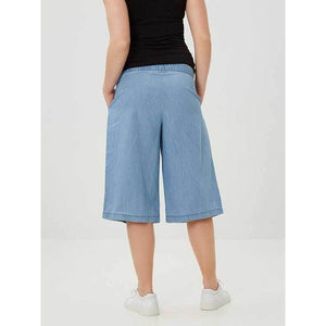 Mamalicious Tanja vente / graviditets shorts - Light blue demin-Graviditetsshorts-Mammashop.dk