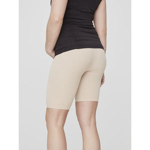 Mamalicious Tia Jeanne venteshorts - hudfarvet-Graviditetsshorts-Mammashop.dk